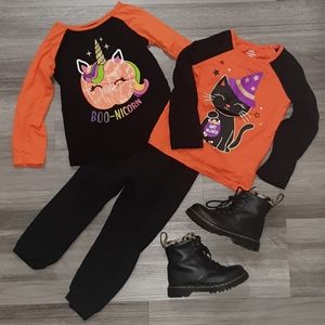 Garanimals Halloween 2 baseball shirts, 1 pair of black joggers